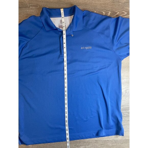 Columbia Omni Freeze Blue Short Sleeved Collared Mens Pullover Shirt Sz XL - Picture 8 of 10